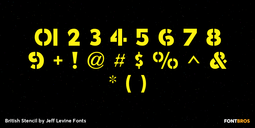 British Stencil Font Poster #4