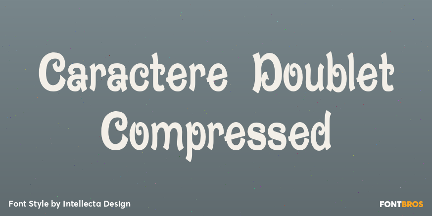 Caractere Doublet Compressed Poster
