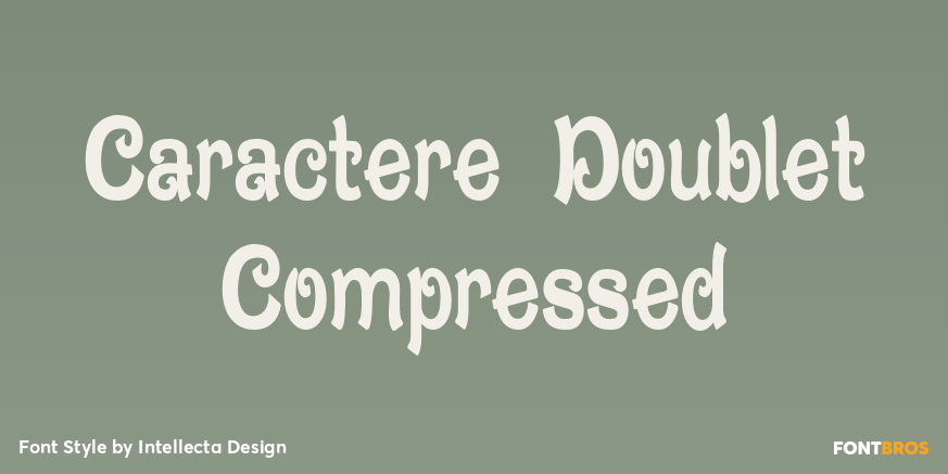 Caractere Doublet Compressed Poster