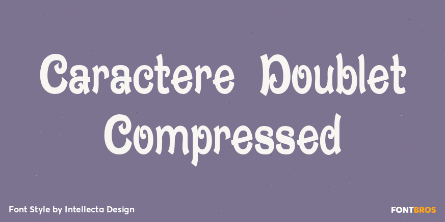 Caractere Doublet Compressed Poster