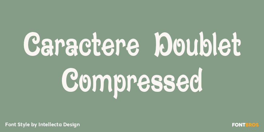 Caractere Doublet Compressed Poster