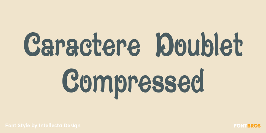 Caractere Doublet Compressed Poster