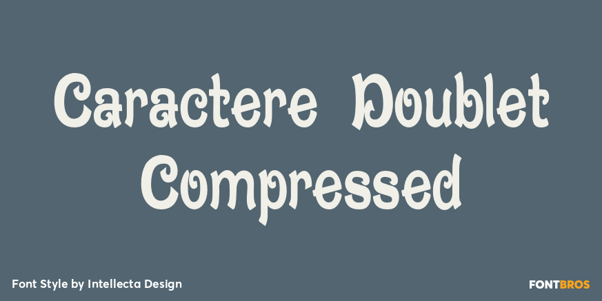 Caractere Doublet Compressed Poster