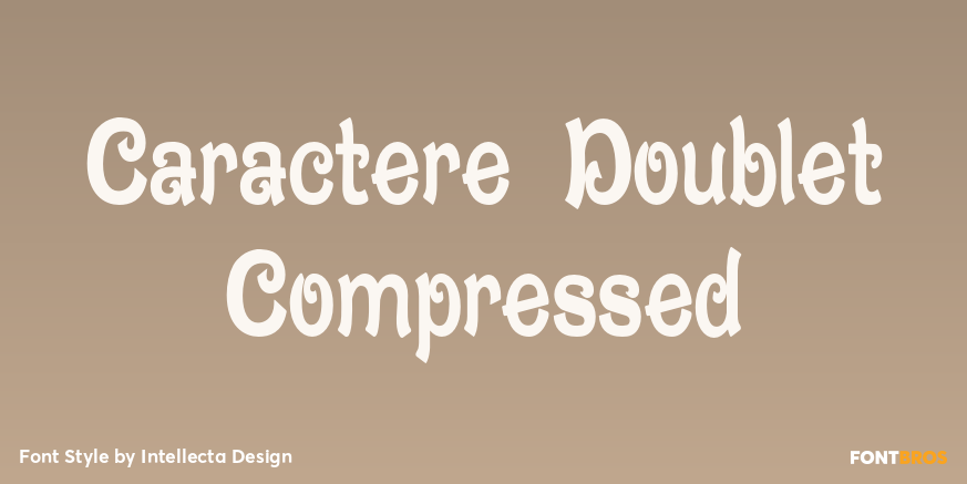 Caractere Doublet Compressed Poster