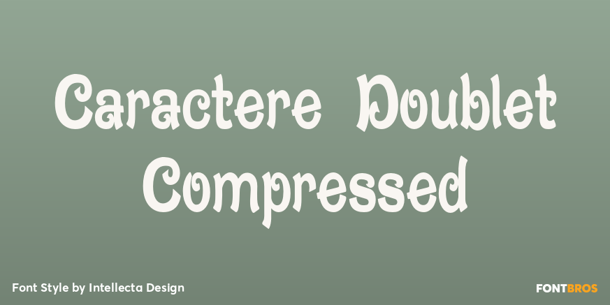 Caractere Doublet Compressed Poster