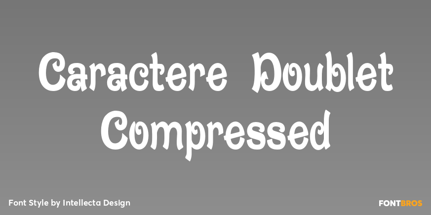 Caractere Doublet Compressed Poster