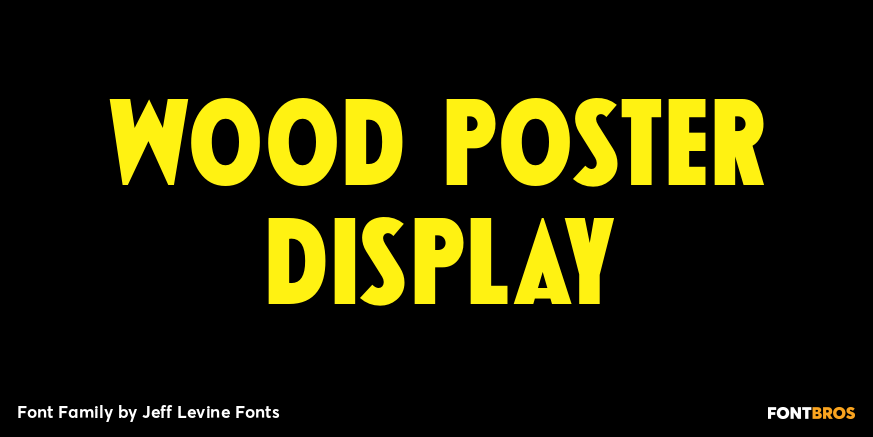 Wood Poster Display Font Family Poster