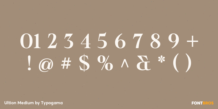 Ultion Medium Font Poster #4