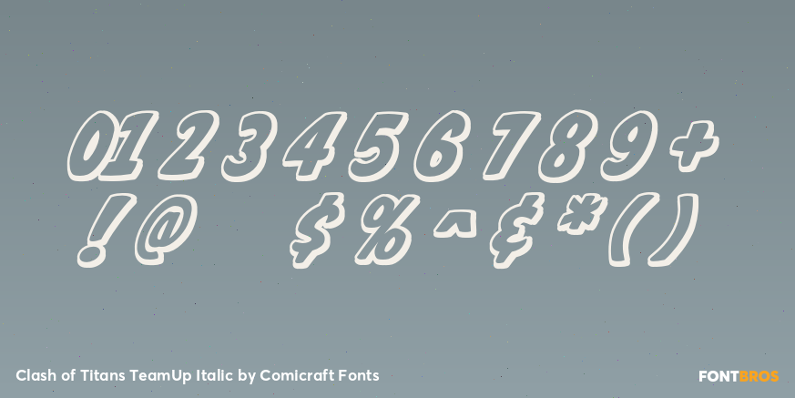 Clash of Titans TeamUp Italic Font Poster #4