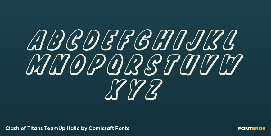 Clash of Titans TeamUp Italic Font Poster #3