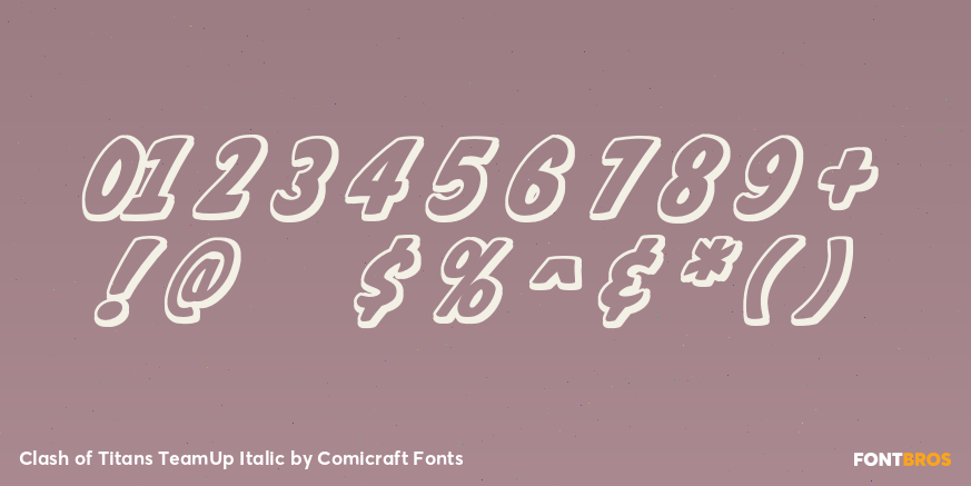 Clash of Titans TeamUp Italic Font Poster #4