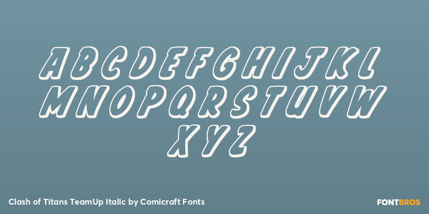 Clash of Titans TeamUp Italic Font Poster #2
