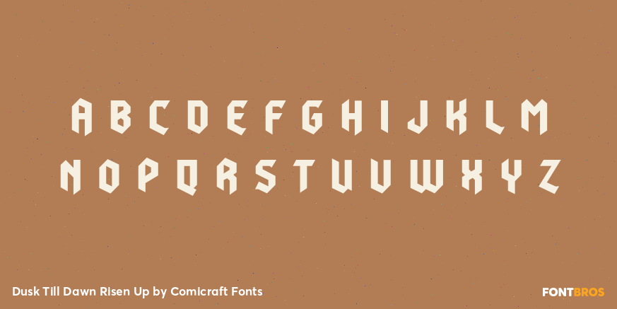 Dusk Till Dawn Risen Up Font Poster #1