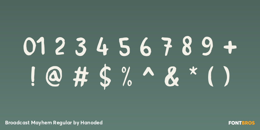 Broadcast Mayhem Regular Font Poster #4