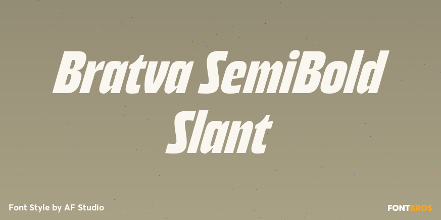 Bratva SemiBold Slant Poster