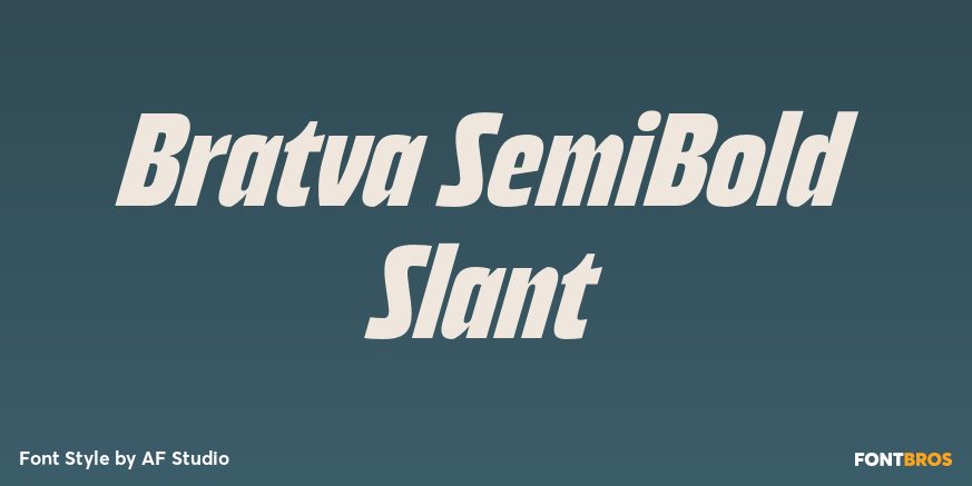 Bratva SemiBold Slant Poster