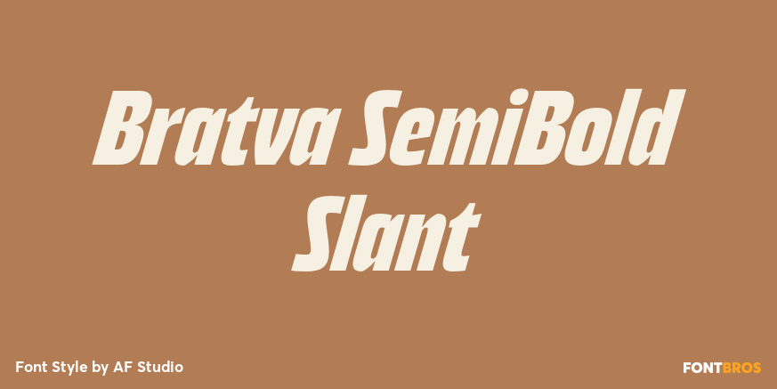 Bratva SemiBold Slant Poster
