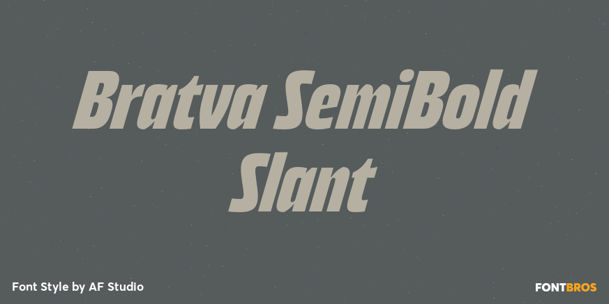 Bratva SemiBold Slant Poster