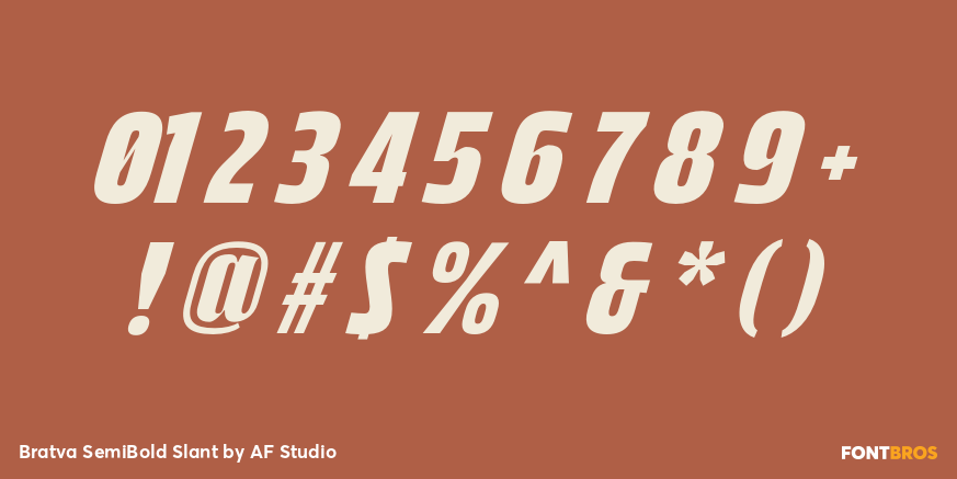 Bratva SemiBold Slant Font Poster #4