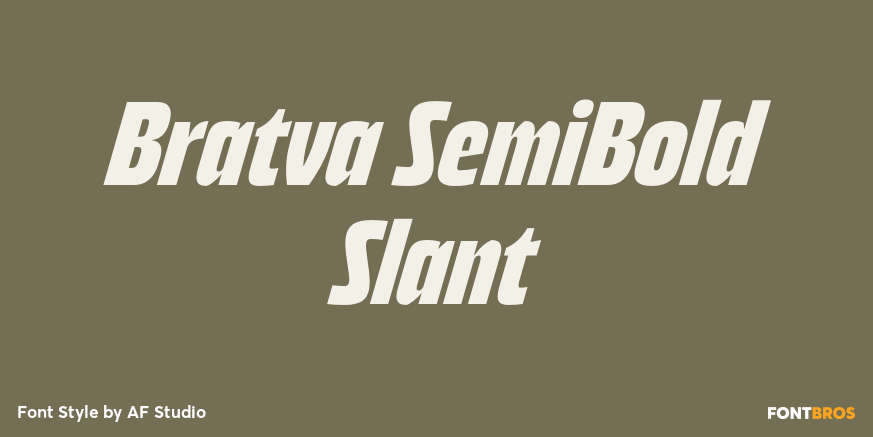 Bratva SemiBold Slant Poster