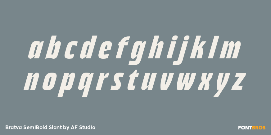 Bratva SemiBold Slant Font Poster #3