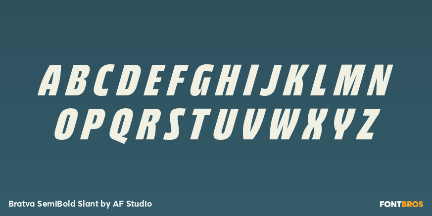 Bratva SemiBold Slant Font Poster #2