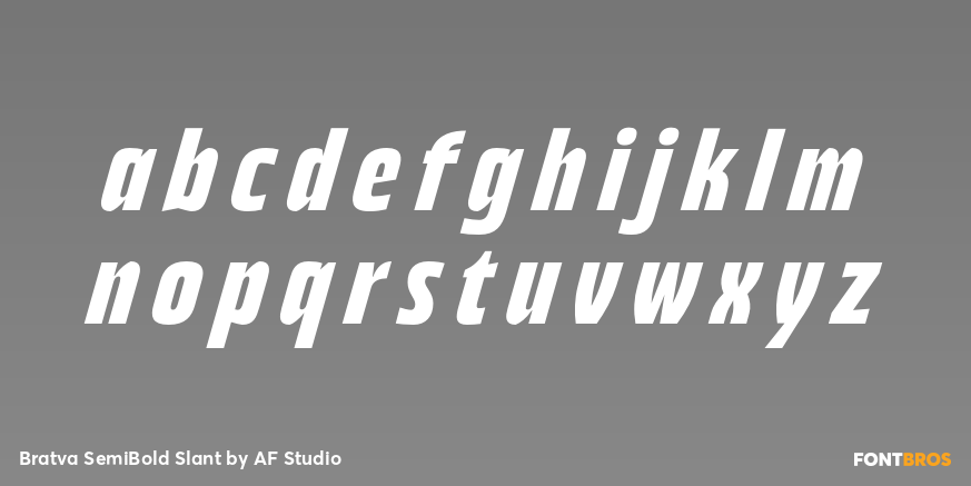 Bratva SemiBold Slant Font Poster #3