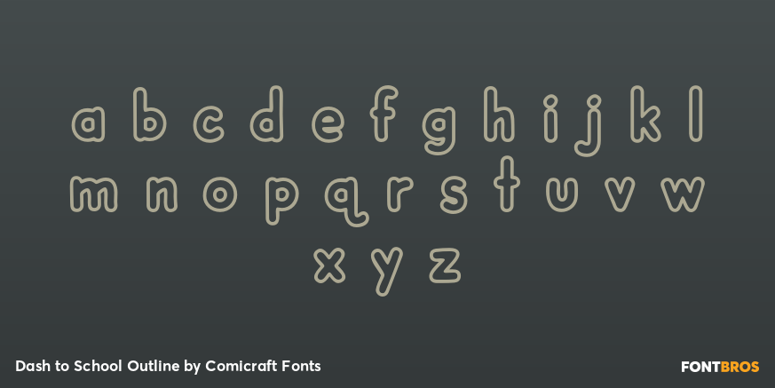 Dash to School Outline Font Poster #3