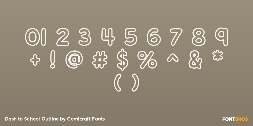 Dash to School Outline Font Poster #4