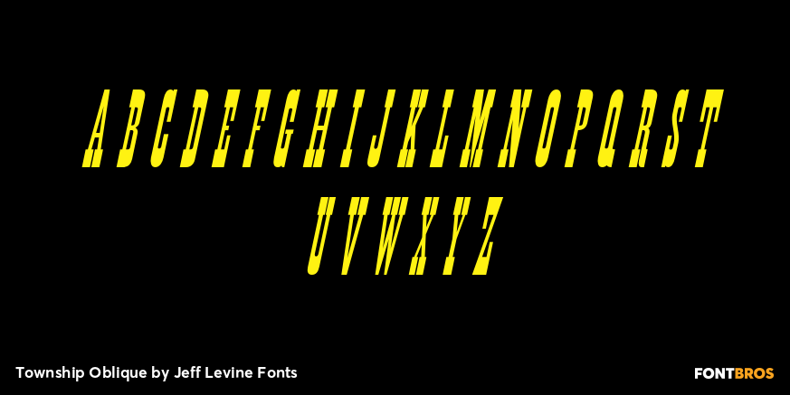 Township Oblique Font Poster #2