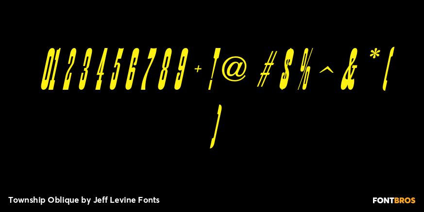 Township Oblique Font Poster #4