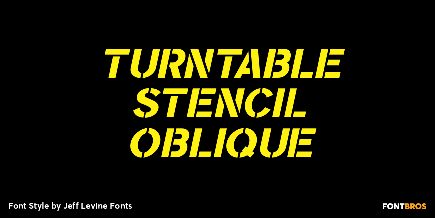 Turntable Stencil Oblique Poster