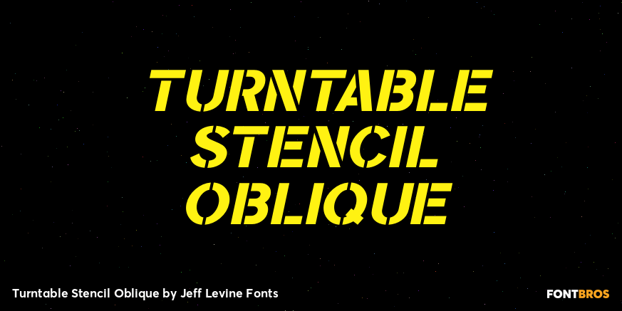 Turntable Stencil Oblique Poster