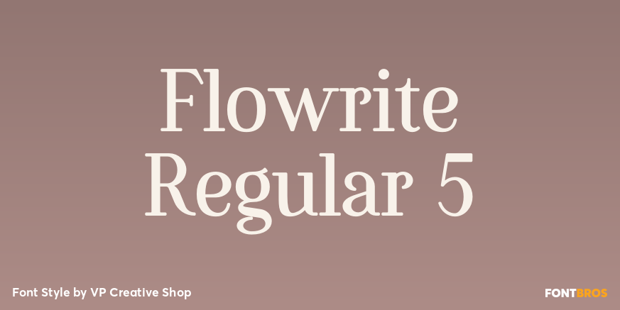 Flowrite Regular 5 Font Poster #1