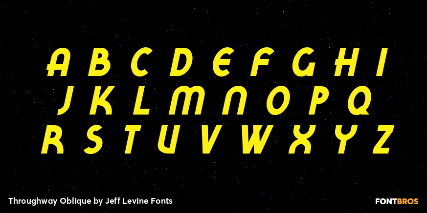 Throughway Oblique Font Poster #2