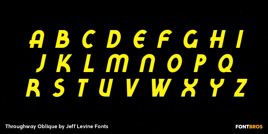 Throughway Oblique Font Poster #3