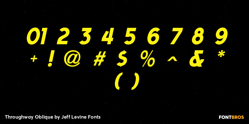 Throughway Oblique Font Poster #4