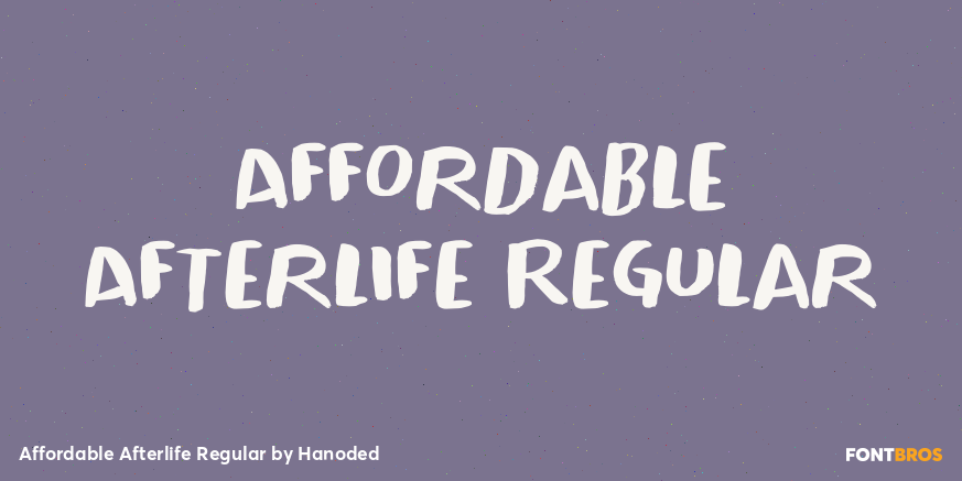 Affordable Afterlife Regular Font Poster #1
