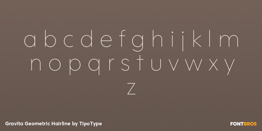 Gravita Geometric Hairline Font Poster #3