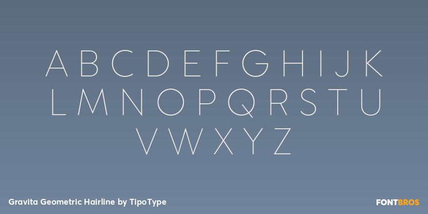 Gravita Geometric Hairline Font Poster #1