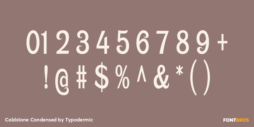 Caldstone Condensed Font Poster #1