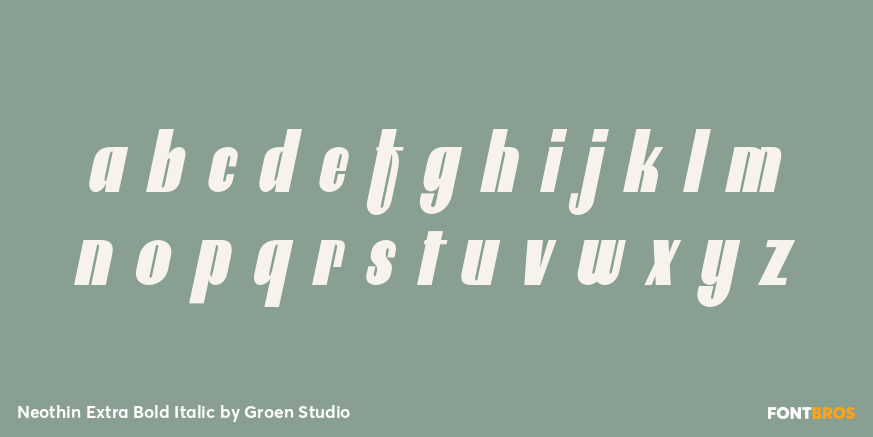 Neothin Extra Bold Italic Font Poster #3