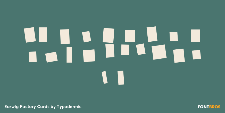 Earwig Factory Cards Font Poster #1