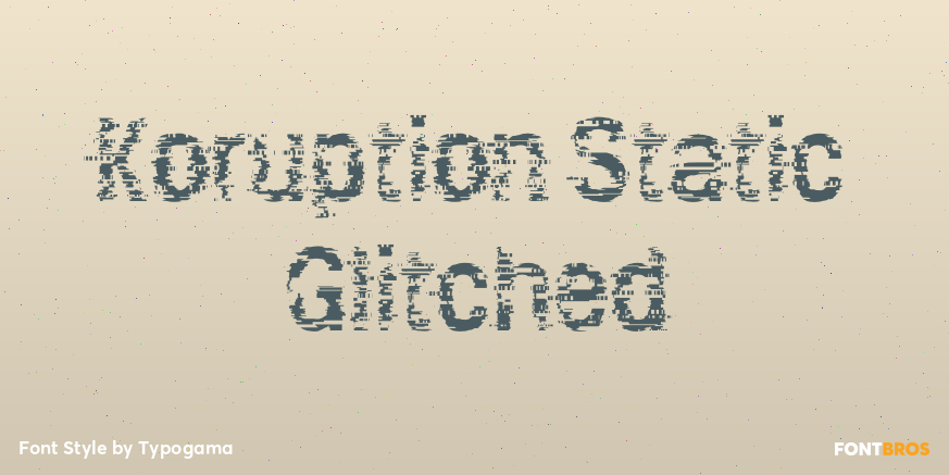 Koruption Static Glitched Poster
