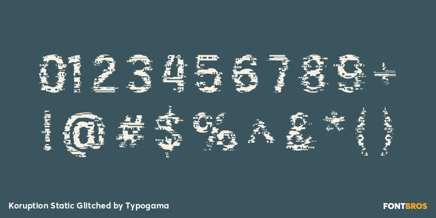 Koruption Static Glitched Font Poster #1