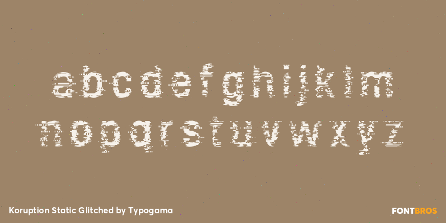 Koruption Static Glitched Font Poster #1