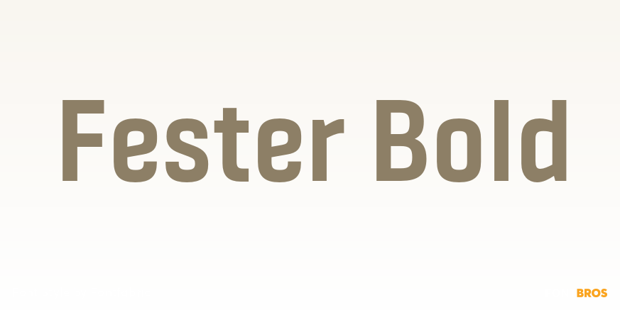 Fester Bold Font Poster #1