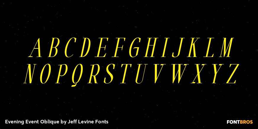 Evening Event Oblique Font Poster #1