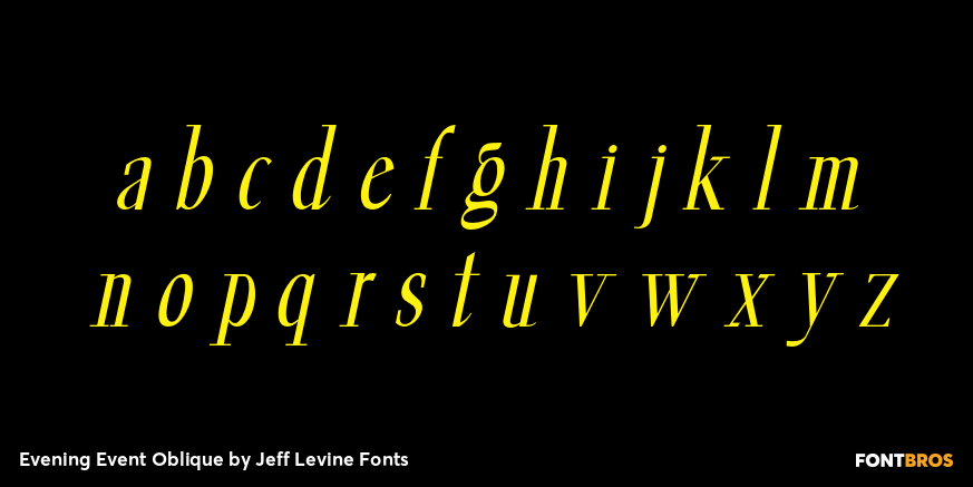 Evening Event Oblique Font Poster #1