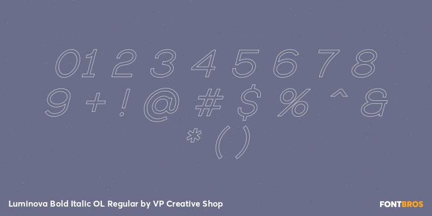 Luminova Bold Italic OL Regular Font Poster #1